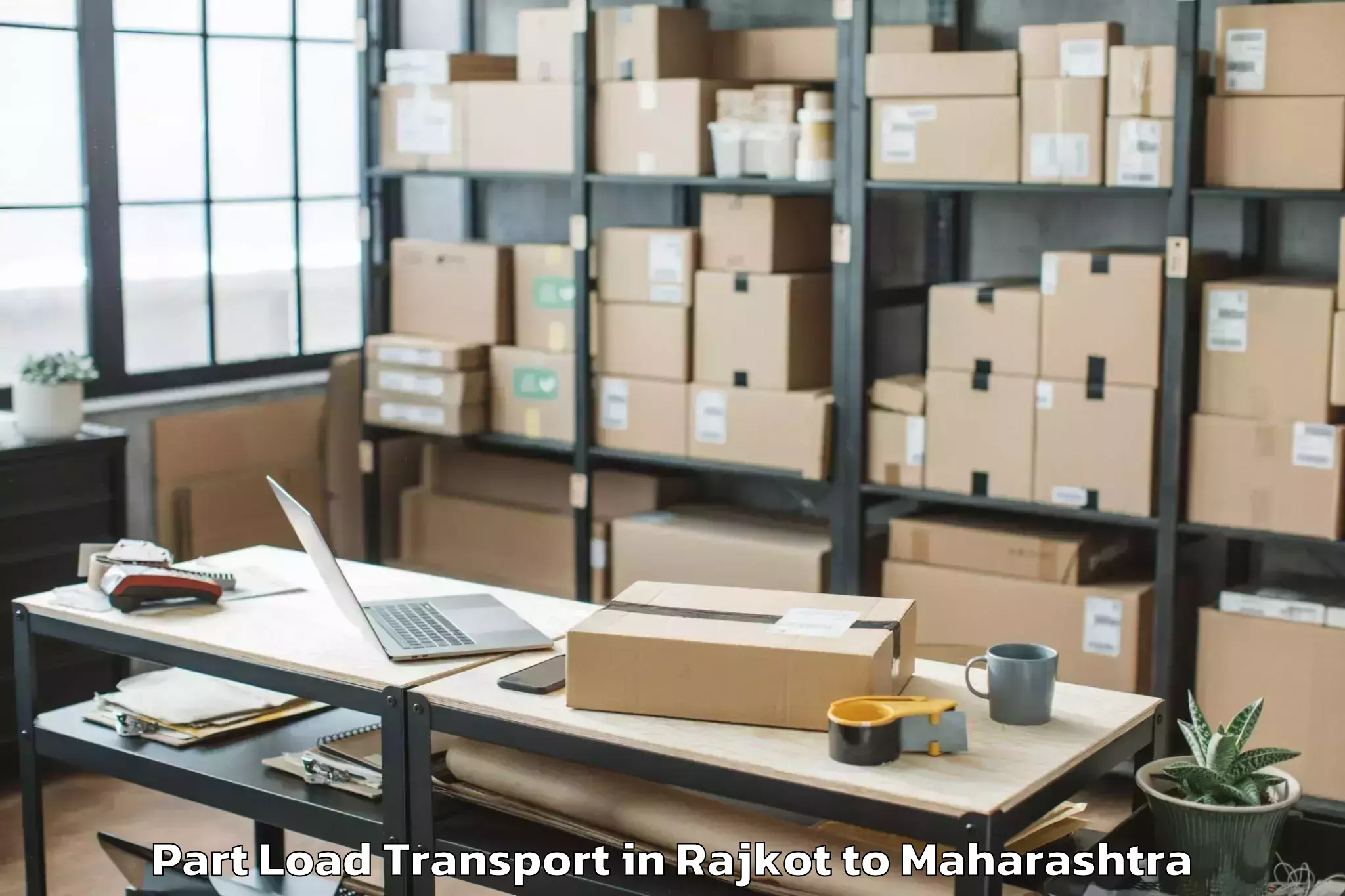 Top Rajkot to Sakharkherda Part Load Transport Available